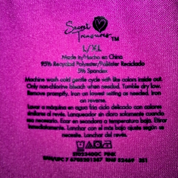 A Secret Treasures pink sleep shirt in a size L/XL with 2 pockets on front. - Picture 4 of 5